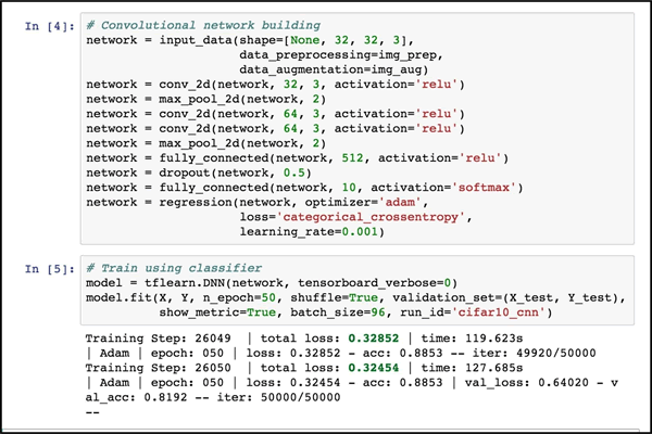 Jupyter 执行 CIFAR10 分类的一个例子