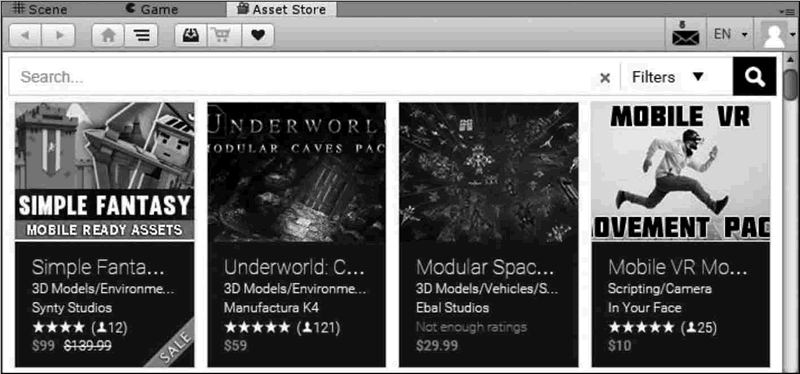 Unity资源商店主页