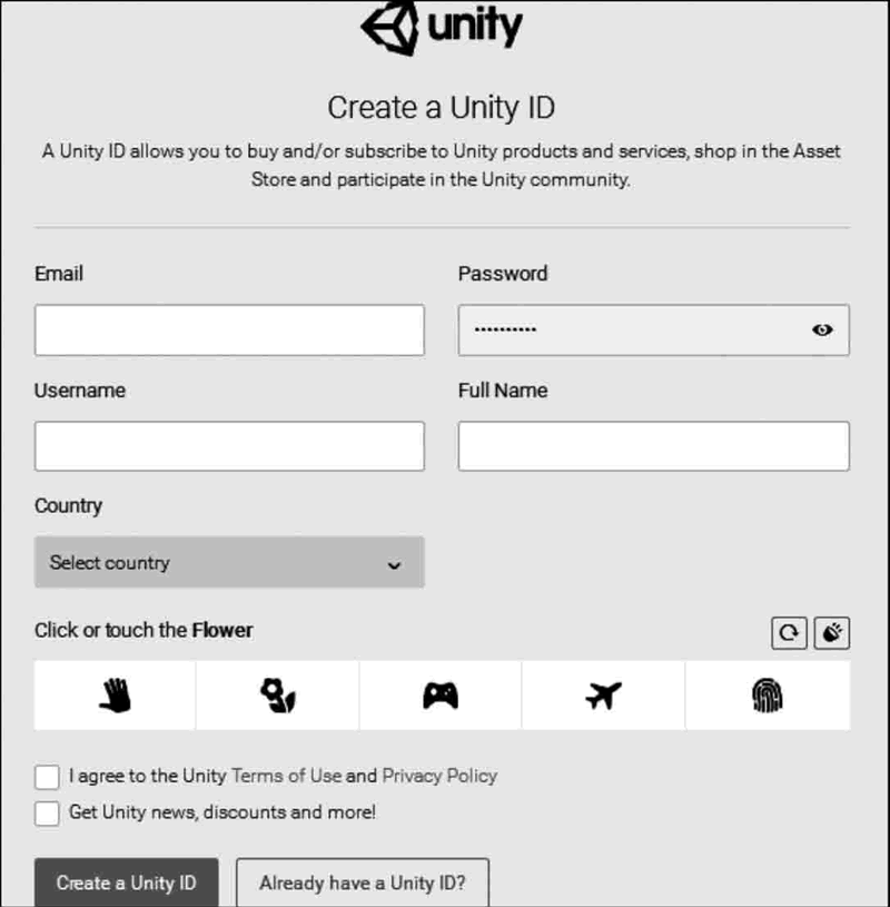 注册Unity商店