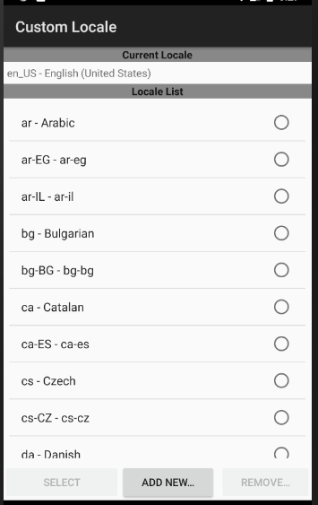 Custom Locale应用程序