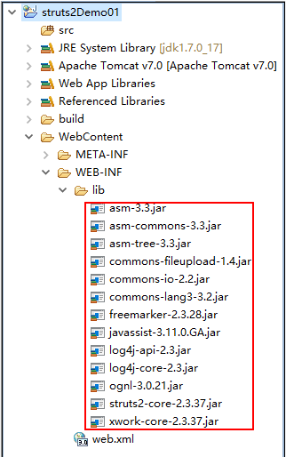 Struts2的JAR文件