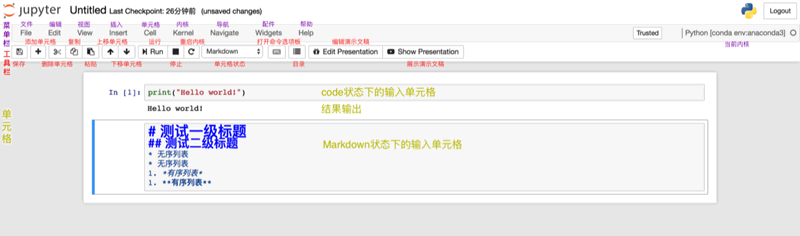 Jupyter Notebook界面