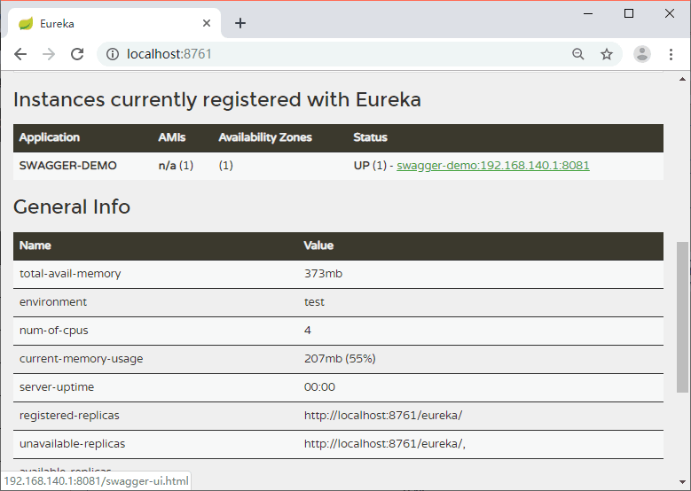 Eureka自定义Swagger主页地址