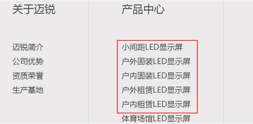 在网页底部加上相关关键字