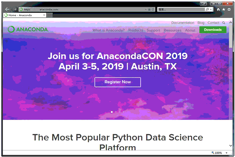 进入Anaconda官网
