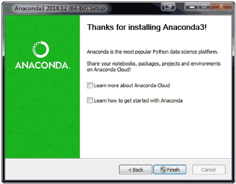 Anaconda安装完毕