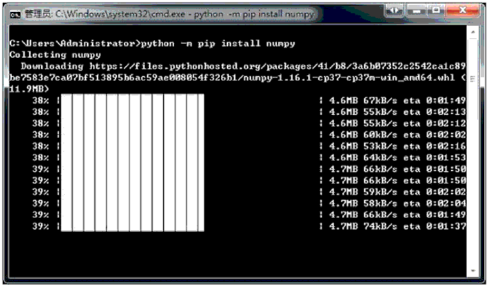 下载并安装numpy