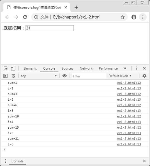 console.log()的输出结果